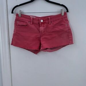 Trendy low rise Pink Jean Shorts for Women